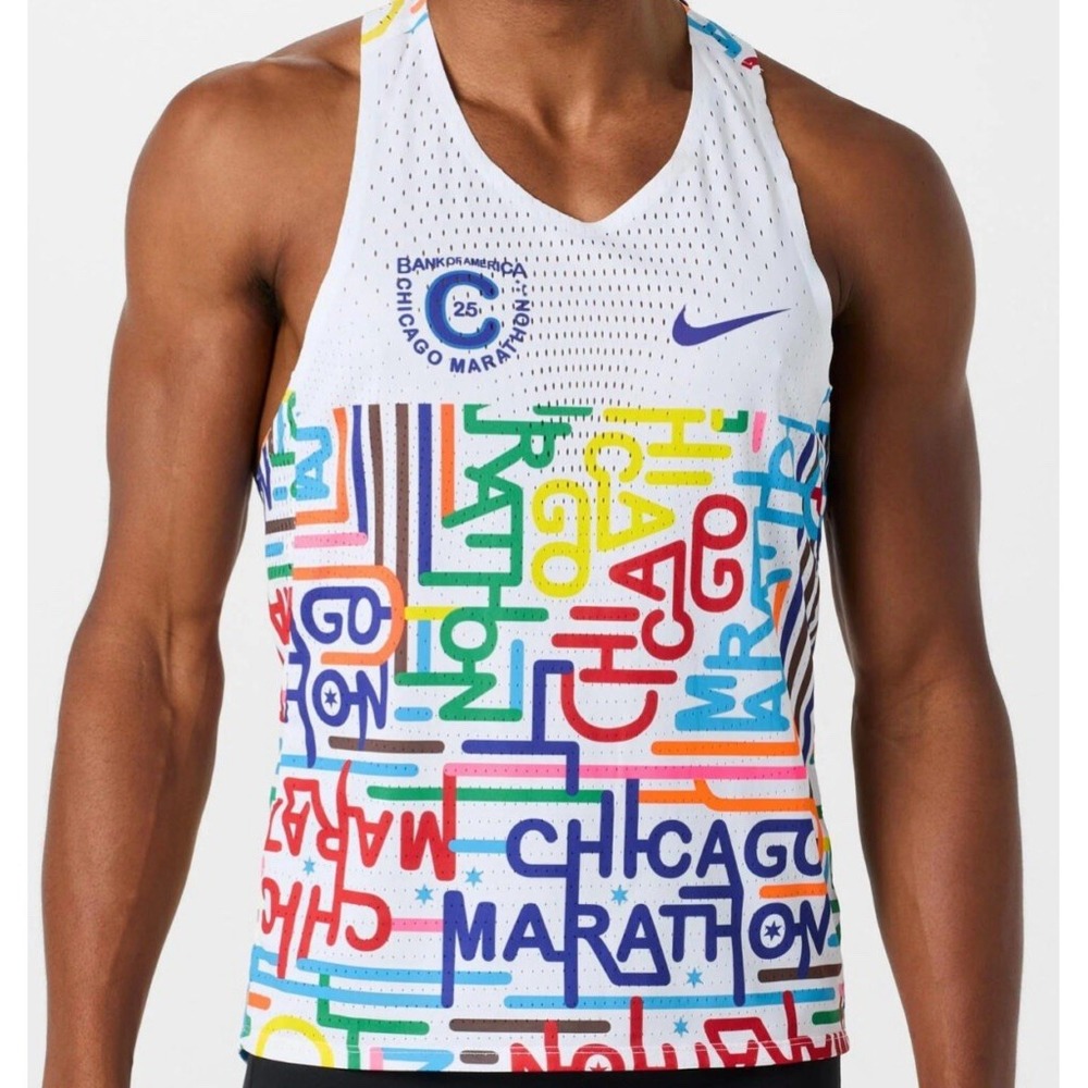 Nike Aeroswift 2025 Chicago Marathon Singlet Tank HQ4277-100 Men's Large NWT
